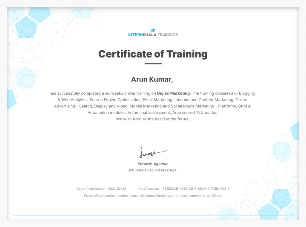 Digital-Marketing-Training-Certificate-of-Completion-by Internshala