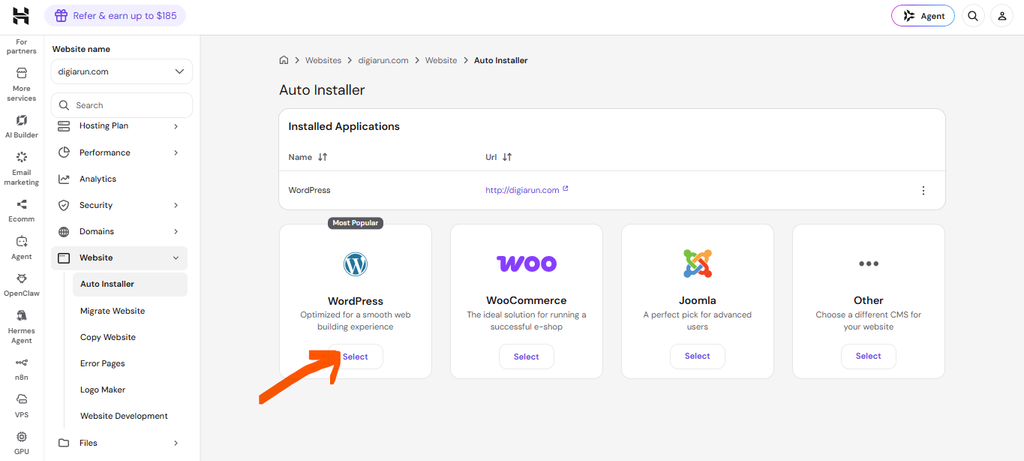Installing WordPress